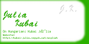 julia kubai business card